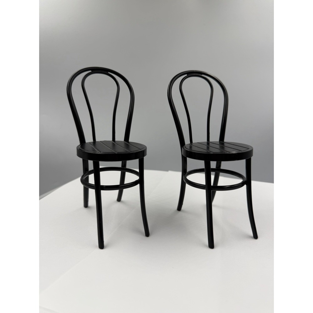 Lot Of 2 Miniature Dollhouse Jazz Plastic Chairs Furniture Decor Excellent Cond.